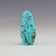 NATIVE AMERICAN ZUNI TURQUOISE MAIDEN FETISH BY GABE SICE