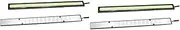 iplusmile 2 Pcs Led Car Lights 17cm Daytime Blue Rain Easy Stick Installation Random Color