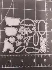 Universal Die Cut Tool Thin Metal Emboss Halloween Cupcake Spider Web Witch Hat