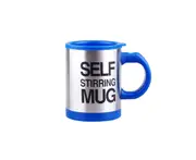 Home Office 301-400ml Stainless Steel Automatic Mixing Cup Coffee Cup Electric Mixing Cup Gift Cup-Deep Blue