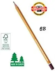 Koh-I-Noor 1500 6B Graphite Pencil (Pack of 12) by KOH-I-NOOR