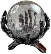 Martha Stewart Halloween Crystal Ball LED Lighted Skeleton Hands Fortune Teller