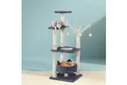 i.Pet Cat Tree 110cm Tower Scratching Post Scratcher Wood Condo House Bed Toys