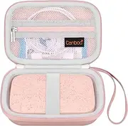 Canboc Carrying Case for HP Sprocket, Kodak Step, Lifeprint 2x3 Portable Photo Printers - Zipper Mesh Bag Fits Paper, Cable - Rose Gold