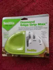 NEW Smith's Sharpener Diamond Edge Grip MAX Two Stage Knife Scissors FREE SHIP