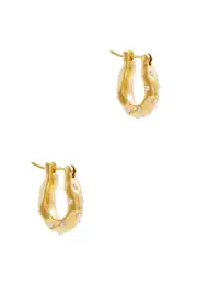 Joanna Laura Constantine Waves Mini 18kt Gold-plated Hoop Earrings ONE SIZE