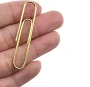HAHIYO Paper Clips Large 2 inches Length Gold Paperclips Vinyl Coated Prevent Scratching Tearing The Pages Sturdy for Bookmark Organize Home Office School 80 Pack