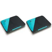 2x 2pc Compression Cube Men Travel Luggage Small Expandable Organisers Teal