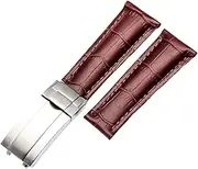 [XNWKF] 20mm Calf Watch Bands Strap For Rolex Datejust Day Date Genuine Cowhide Leather Straps Watch Bracelet For Daytona Folding Clasp
