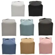 Medium Elegant PU Leather Tissue Box Cover Holder Modern Paper Storage Organizer