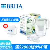 在飛比找PChome24h購物優惠-【德國BRITA】永續版 Style純淨濾水壺+2入全效型濾