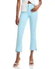 Mother The Insider Crop Step Frayed Hem Jeans in Chalk It Up