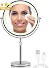 Makeup Mirror 3X/10X Magnifying with Lights 8.5" Double Sided Adjustable Stand