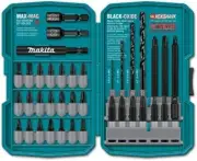 Makita T-01373 38 Piece Impact Drill-Driver Bit Set , Black
