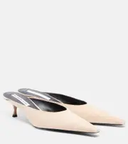 [Victoria Beckham] Victoria Beckham 45 suede mules AU 9 beige