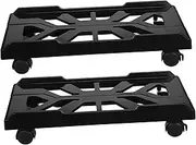 Angoily Computer Stand Laptop Cart CPU Stand with Casters Under Desk Shelf Floor Desk CPU Holder with Wheels Computer Tower Cart Abs Black
