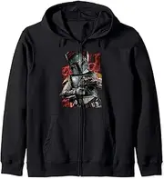 [STAR WARS] Boba Fett Blaster Portrait Zip Hoodie
