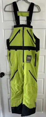 Yuki threads black comb bib and brace size medium color neon
