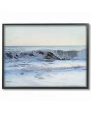 Coastal Evening Beach Cresting Wave Photograph by Elizabeth Erquhart Framed Art