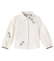 [Scotch & Soda Kids] Scotch & Soda Kids Embroidered cotton shirt Y 4 neutrals