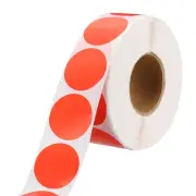 1Roll 1000pcs Color Dot Sticker 1" Blank Circle Coding Label Red