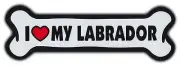 GIANT SIZE!!! Dog Bone Magnet: I Love My Labrador | Cars, Trucks, Refrigerators
