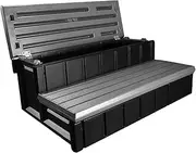 Confer Plastics Outdoor Spa Storage Steps Deep Grey