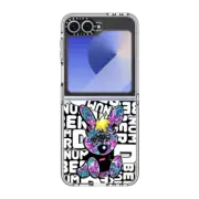 Galaxy Z Flip6 Clear Case Punny Peach Grapes