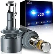 2 Pcs LED Headlights Bulbs,LED Canbus Super Mini Projector Lens 80W Automobiles Bulb 16000LM Conversion Kit RHD LHD,9005