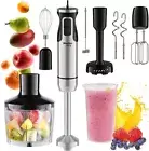 Living Immersion Hand Blender Set - 8 Speed, 7 Attachments for Versatile Mixing