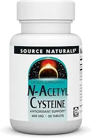 Source Naturals - N-Acetyl Cysteine 600 mg. - 30 Tablets