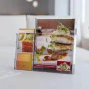 Table Top Brochure Holder Stand Restaurant Menu Pamphlet Holder Display Sign