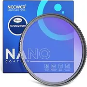 NEEWER 58mm Natural Night Filter with HD Neodymium Glass Build, Light Pollution Reduction Filter with Anti Reflective and Anti Fingerprint Multi Coatings for Night City Sky Shots, No Color Cast
