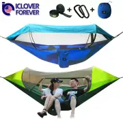 Camping Hammock Tent Mosquito Net Set 2 Person Sun Cover Rainproof Hanging Bed