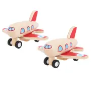 Bigjigs Toys Wooden Pull Back Planes (Pack of 2) Traditional Stocking Fillers