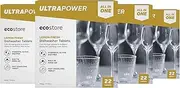 4x Multi Pack Ecostore Ultra Power ALL-IN-ONE Dishwasher Tablets 440g/22 tabs - Cuts Through Grease & Stubborn Dried-on Food, Sparkling Clean Dishes, No Rinse Needed, Plant and Mineral Based