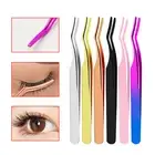 Eyelash Curler Professional Makeup Tools Solid Color Eyelash Extension Tweezer