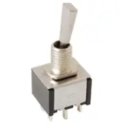 NTE Electronics 54-337 SWITCH TOGGLE MINIATURE FLAT HANDLE DPDT 6A 125VAC