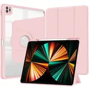 MCC iPad Pro 12.9 (2022) 6th Gen 360 Rotate Case Cover Pencil Holder Apple [Pink]
