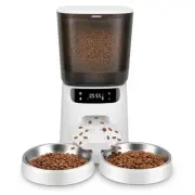 Automatic Cat Feeders for Two Cats, 5L/20 Cups Double Automatic Cat Food