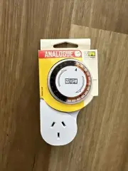 HPM 24hr Indoor Analogue Timer With 2 Pole Switching For Lights Christmas Etc