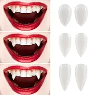 SUPVOX 3 Pairs Fake Vampire Fangs - Halloween Teeth for Kids, Custom Small Cosplay Teeth, White
