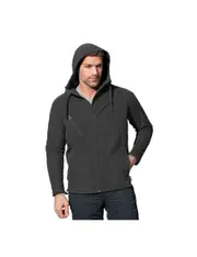 Stedman Mens Active Hooded Fleece Jacket