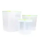 6-Piece Square Food Storage Container Set Click-and-Lock Containers w/Lids BPA-F