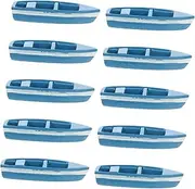GARVALON Collectible Mini Yacht Resin Boat Model Sailing Ship Toy Precision Craftsmanship for Display
