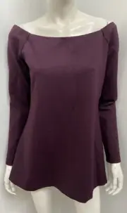 NWT ~ DECJUBA [sz L] wine Harper cold shoulder ponte Top