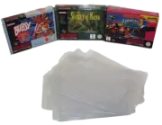 Super Nintendo SNES Box Clear Sleeve Protector Covers Protective Dropdown Menu