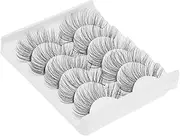 Beatifufu 3d Chemical Fiber False Lashes 5 Pairs Natural False Eyelashes Women's Beauty Lashes Instant Eye Enlargement Kit