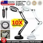 10X Magnifying Glass with LED Light Magnifier Crafts Reading Desk Stand Lamp