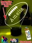AFL Football Personalised Ball 3D LED Night Light Colour Changing Room Kids Lamp